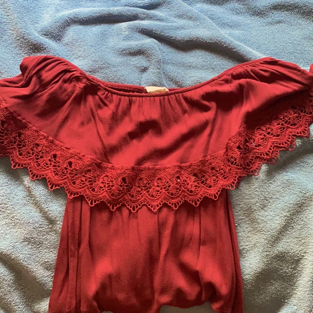 Over the Shoulder Crop Top